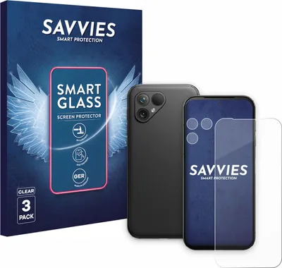 Produktbild von 3x Savvies Schutzglas Folie für Fairphone 5 (Display+Kamera) 9H Panzer Schutzfolie Glas Displayschutz klar transparent