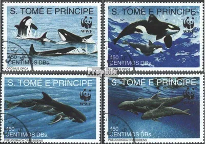 Produktbild von Briefmarken Sao Tome e Principe 1992 Mi 1302-1305 (kompl.Ausg.) gestempelt Naturschutz: Meeressäugetiere