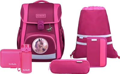 Image de McNeill sac d'école Bravo Schoolbag Set 9 pièces Berry framboise