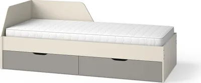 Obrázek produktu pro Postel 90x200 cm MELO ME9 rám postele s roštem a 2 zásuvkami Kašmír/antracitová