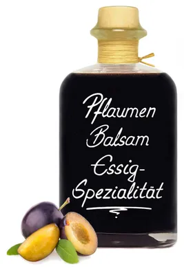 Produktbild von Pflaumen Balsam Essig - Spezialität 1L mit einem milden Aceto Balsamico sehr aromatisch sämig u. konzentriert 5% Säure