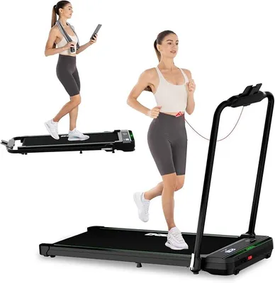 Produktbild von Laufband für Zuhause mit Neigung, 2.5HP Walking Pad, Elektrisches Klappbares Laufband 1-12 km/h, Laufband Schreibtisch mit Fernbedienung und App, LCD-Anzeige