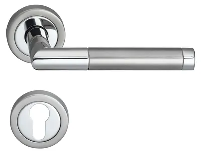 Produktbild von MeinTürgriff Drückergarnitur Nizza Edelstahl/Chrom Türgriff Türdrücker Rosettengarnitur