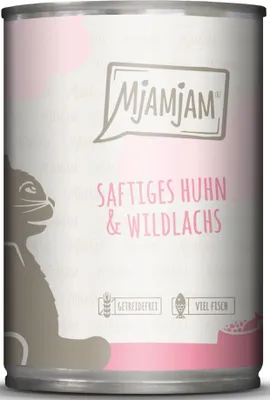 Obrázok produktu pre MjAMjAM 11144, Dospelý, Akékoľvek plemeno, Kuracie mäso, Losos, 400 g, Bez obilnín