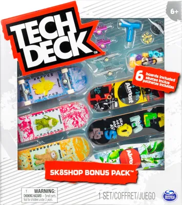 Produktbild von Tech Deck Set Sk8Shop 6 Skateboards Bonus Pack Fast + Zubehör