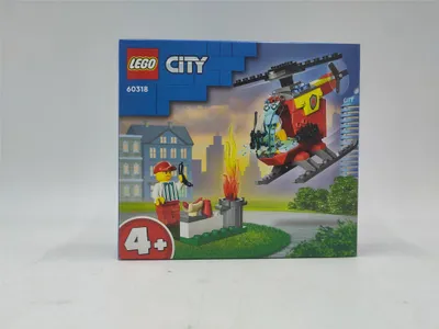 Produktbild von LEGO 60318 City Feuerwehrhubschrauber mit Feuerwehrmann und Startbaustein