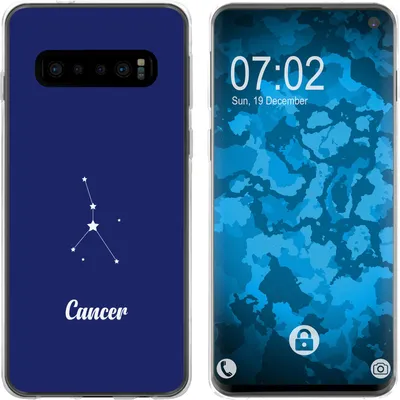 Produktbild von PhoneNatic Case kompatibel mit Samsung Galaxy S10 Silikon-Hülle SternzeichenCancer M3
