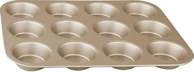 Obrázek produktu pro BERLINGERHAUS Forma na muffiny s nepřilnavým povrchem 12 ks zlatá BH-1430