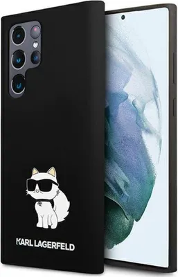 Obrázek produktu pro Pouzdro Karl Lagerfeld KLHCS23LSNCHBCK pro Samsung Galaxy S23 Ultra S918, tvrdé, černé, černé, silikonová chupette