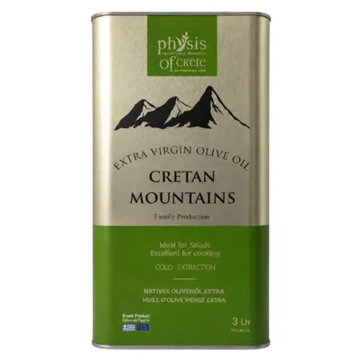 Physis of Crete Cretan Mountains Olivenöl 3L Kanister auf weißem Grund