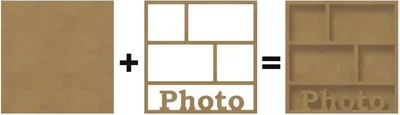Produktbild von Gomille MDF-Fotorahmen 30x30 cm Bastelrahmen Fotodekoration