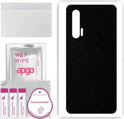 Produktbild von apgo Rückseite Schutzfolie, Skin, kompatibel mit Huawei nova 6, Hinten Displayschutzfolie aus Vinylfolie, kratzfest, einfache Montage - Mattschwarz
