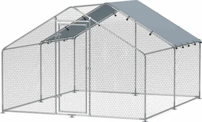 Immagine prodotto di Grande pollaio in metallo con copertura UV impermeabile