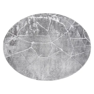 Produktbild von Modern MEFE Teppich Kreis 2783 Marmor - Strukturell zwei Ebenen aus Vlies dunkelgrau Grau rund 100 cm