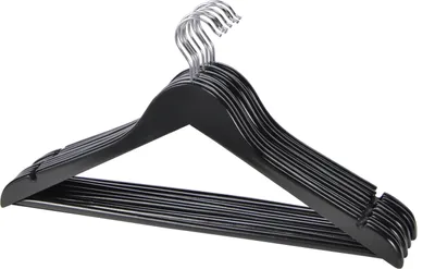 Produktbild von Holz Kleiderbügel 5er Set schwarz
