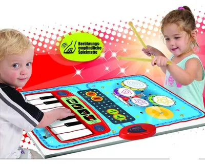 Produktbild von BURI Musikmatte Schlagzeug Klavier Keyboard Spielzeug Kinder Instrumente Lernen Baby