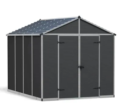 Produktbild von Palram - Canopia Kunststoff Gerätehaus Rubicon 810 Dunkelgrau 304x237x235 cm