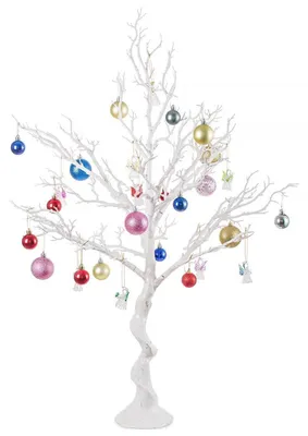 Immagine prodotto di Ramo di albero artificiale bianco, 80 cm, ideale per Natale, matrimoni e decorazioni