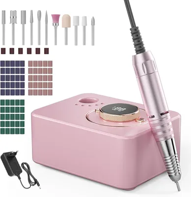 Productafbeelding van Elektrische nagelvijl - Nagelboormachine - Nagelverzorging thuis - Voetpedaal bediening - 20 x 20 x 8 cm - null