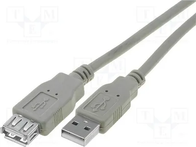 Produktbild von 1x Kabel USB 2.0 vernickelt USB A-Buchse,USB A-Stecker 1,5m CU202-015-PB USB-Kabe
