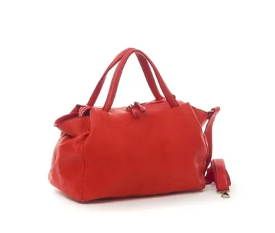 Produktbild von BZNA Handtasche Diana rot Designer Schultertasche Tasche Ledertasc