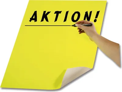 Produktbild von Folia 65125 Plakatkarton - 48 x 68 cm, zitronengelb