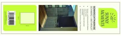 Image de Store vertical 1,20x2m noir brise-vue vent soleil store latéral balcon extérieur