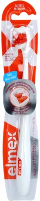 Zdjęcie produktu dla elmex 61043459, Szczoteczka do zębów, Dorosły, Czerwony, Biały, Średni, 1 szt., Blister