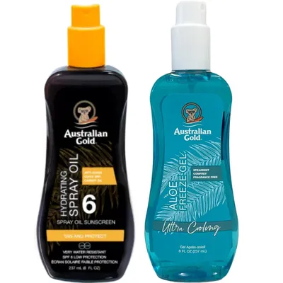Produktbild von Australian Gold SPF6 Schutzsprayöl + Aloe Freeze Gel