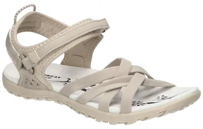 Produktbild von American Club HL218, Damen Sandalen Klettverschluss Leder-Einlegesohle leicht bequem, Beige 38