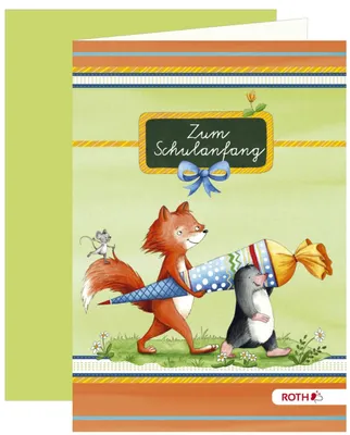 Immagine prodotto di Roth 679460 Invito al ritorno a scuola "Flinki & Schlau" - 5 pezzi