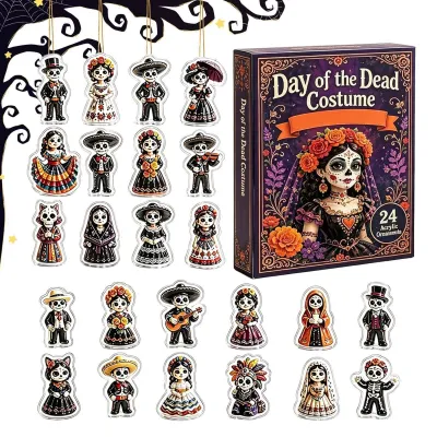 Productafbeelding van 2D Acryl Ornament Countdown Kalender voor Dag van de Doden