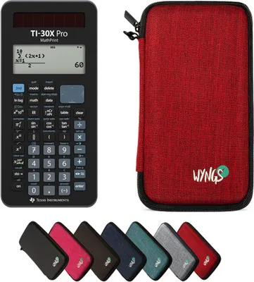 Produktbild von TI-30X Pro MathPrint inkl. WYNGS Schutztasche Rot - Wissenschaftlicher Taschenrechner - Basic Set