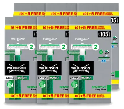 Immagine prodotto di 6 rasoi usa e getta Wilkinson Extra 2 Sensitive - confezione  - 6 pezzi
