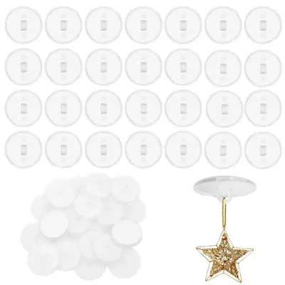 Image de Crochets adhésifs pour plafond, transparents, lot de 50. Crochets adhésifs à fixer sans perçage. Crochets adhésifs pour la cuisine, la salle de bains, les murs, les portes et les plafonds.