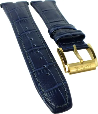 Produktbild von Jaguar Executive > Uhrenarmband Leder blau Krokoprägung < J858 J858/2