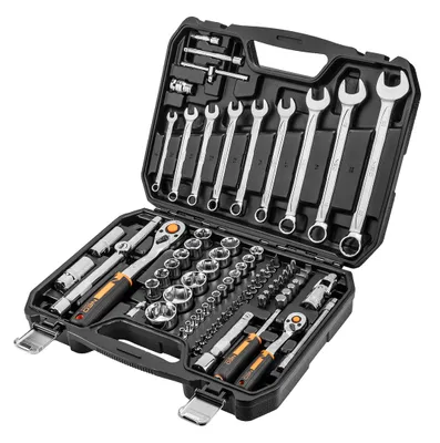 Obrázok produktu pre Sada Nástrčných Kľúčov 1/4'' 1/2'' 82-Dielna - T N10-059