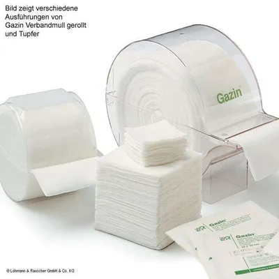 Produktbild von Gazin Verbandmull 8 cmx5 m 4fach gerollt 1 St