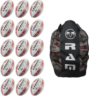 Produktbild von Squad rugbyball bundel - mit Tragetasche - Topmarke 15 stk. - size 3