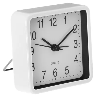 Produktbild von Ruhige Tischuhr für Schlafzimmer, Quarz Wecker, grau - Atmosphera