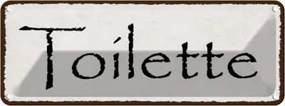 Produktbild von vianmo Blechschild 10x27 cm Toilette Geschenk