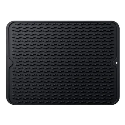 Obrázok produktu pre Silikónová odkvapkávacia podložka 40 × 30 cm - žiaruvzdorná a protišmyková, podložka na umývanie riadu a hrncov, podložka a trivet do kuchyne