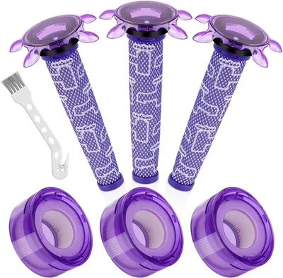 Produktbild von V7 V8 New Version Vacuum Filter Replacement Kit for Dyson Upgraded V8 FOCUS Mattress SV25 SV37, 3 Star Pre-Filters and 3 HEPA Post-Filters Replace Part No. 965661-05 & 967478-05