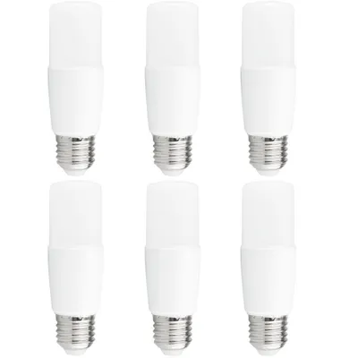 Produktbild von 6 x LED Leuchtmittel Röhre Stick T37 10W 75W E27 matt 1100lm kaltweiß 6500K Tageslicht