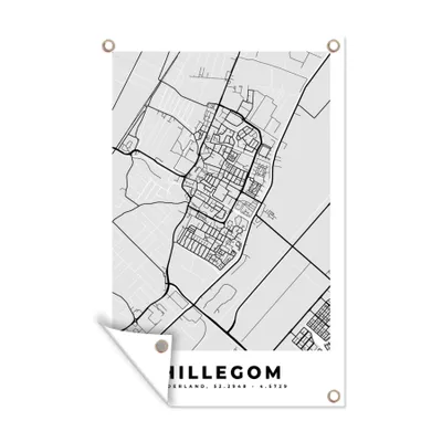 Obrázek produktu pro MuchoWow® Zahradní plakáty - Mapa města - Hillegom - Mapa - 180x120 cm - Zahradní dekorace