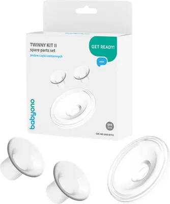Produktbild von Babyono Twinny Kit II Ersatzteilset für Twinny Milchpumpe 3 El. Deckel und Reduzierstücke