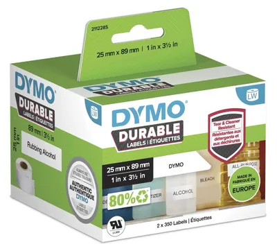 Image de Dymo Etiquettes plastique 2x 350 25 x 89 mm
