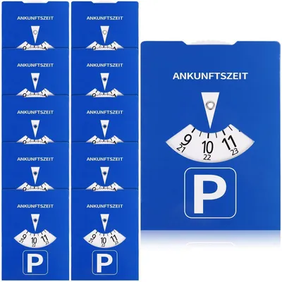 Produktbild von Parkscheibe Auto Pappe 10 Stück 11x15cm für Auto, LKW, Wohnmobile