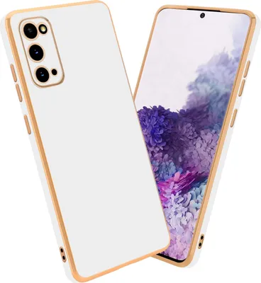Produktbild von Cadorabo Schutzhülle für Samsung Galaxy S20 Hülle in Weiß Handyhülle TPU Silikon Kameraschutz Etui Case