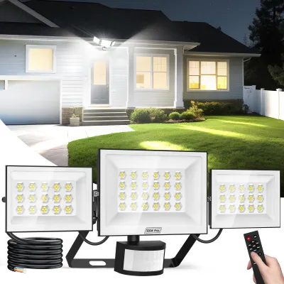 LED-Strahler 200W 30.000 Lumen IP66 mit Bewegungsmelder